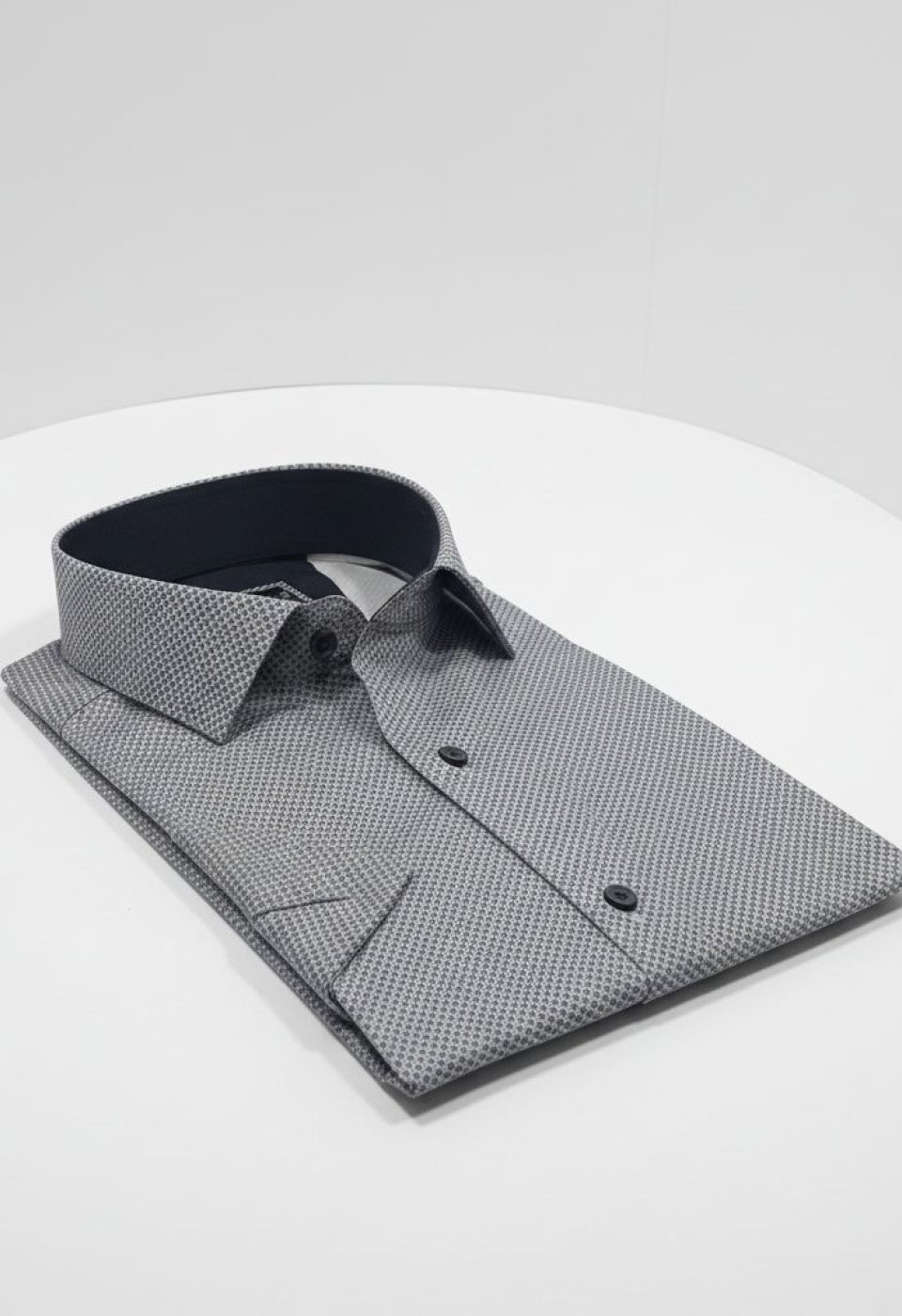 2787 CR K SATIN 001 Slim Fit Kısa Kol Desenli Saten Erkek Gömlek 3GMK312787001 - Giovanni Fratelli