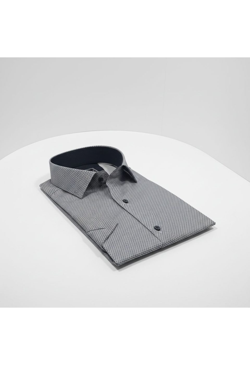 2787 CR K SATIN 001 Slim Fit Kısa Kol Desenli Saten Erkek Gömlek 3GMK312787001 - Giovanni Fratelli