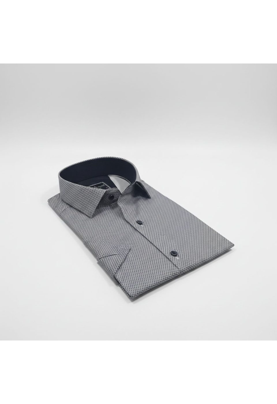 2787 CR K SATIN 001 Slim Fit Kısa Kol Desenli Saten Erkek Gömlek 3GMK312787001 - Giovanni Fratelli
