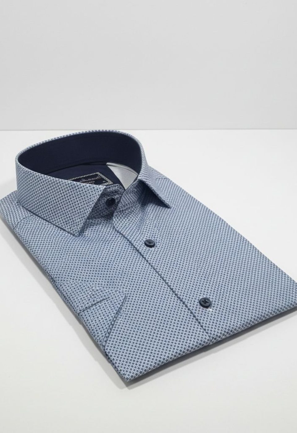 Slim Fit Kısa Kol Desenli Saten Erkek Gömlek 3GMK312787002 - Giovanni Fratelli