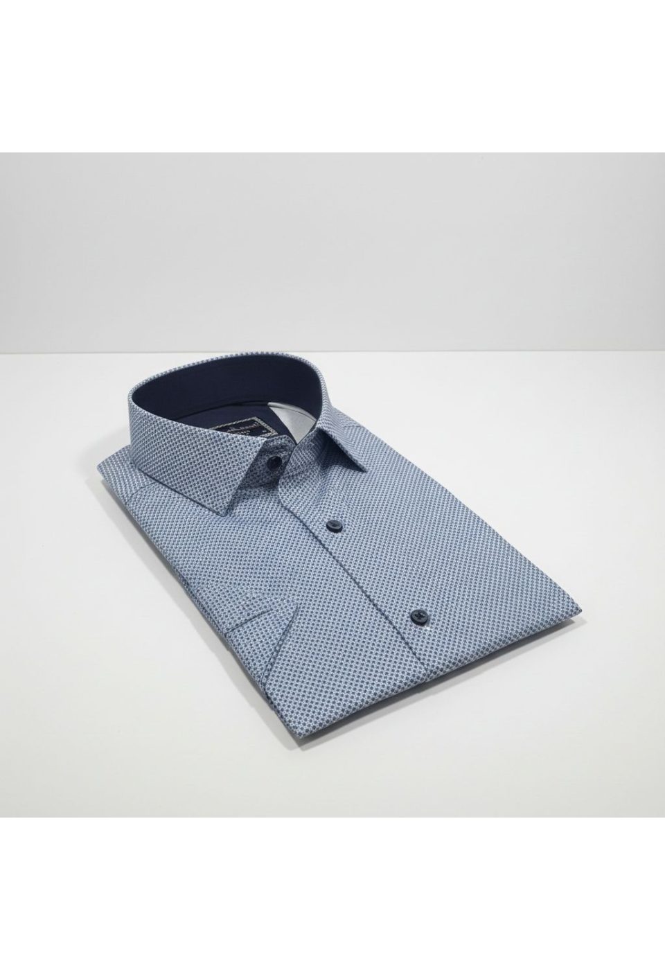 Slim Fit Kısa Kol Desenli Saten Erkek Gömlek 3GMK312787002 - Giovanni Fratelli