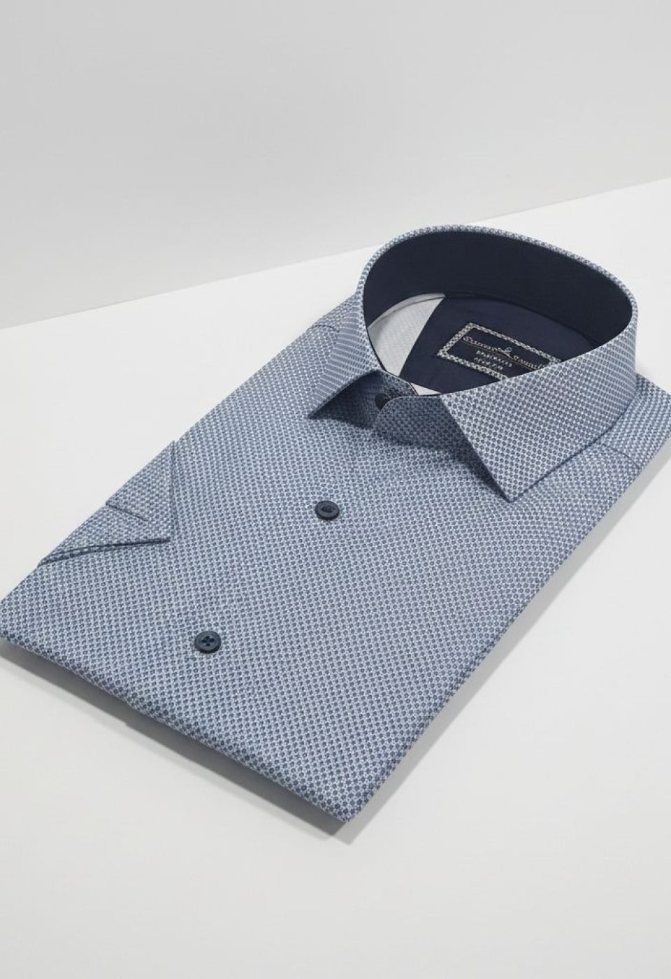 Slim Fit Kısa Kol Desenli Saten Erkek Gömlek 3GMK312787002 - Giovanni Fratelli
