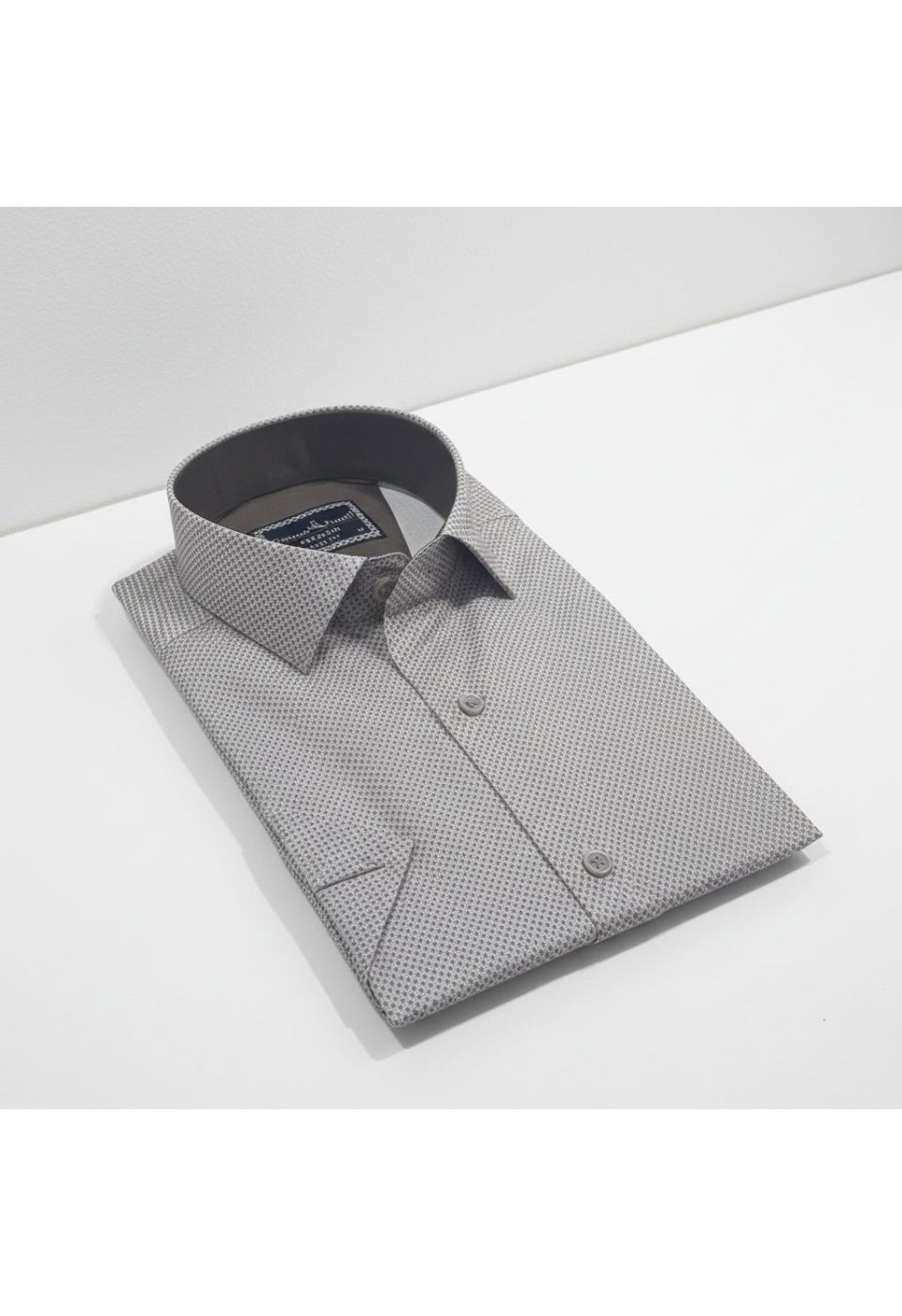 Slim Fit Kısa Kol Desenli Saten Erkek Gömlek 3GMK312787003 - Giovanni Fratelli