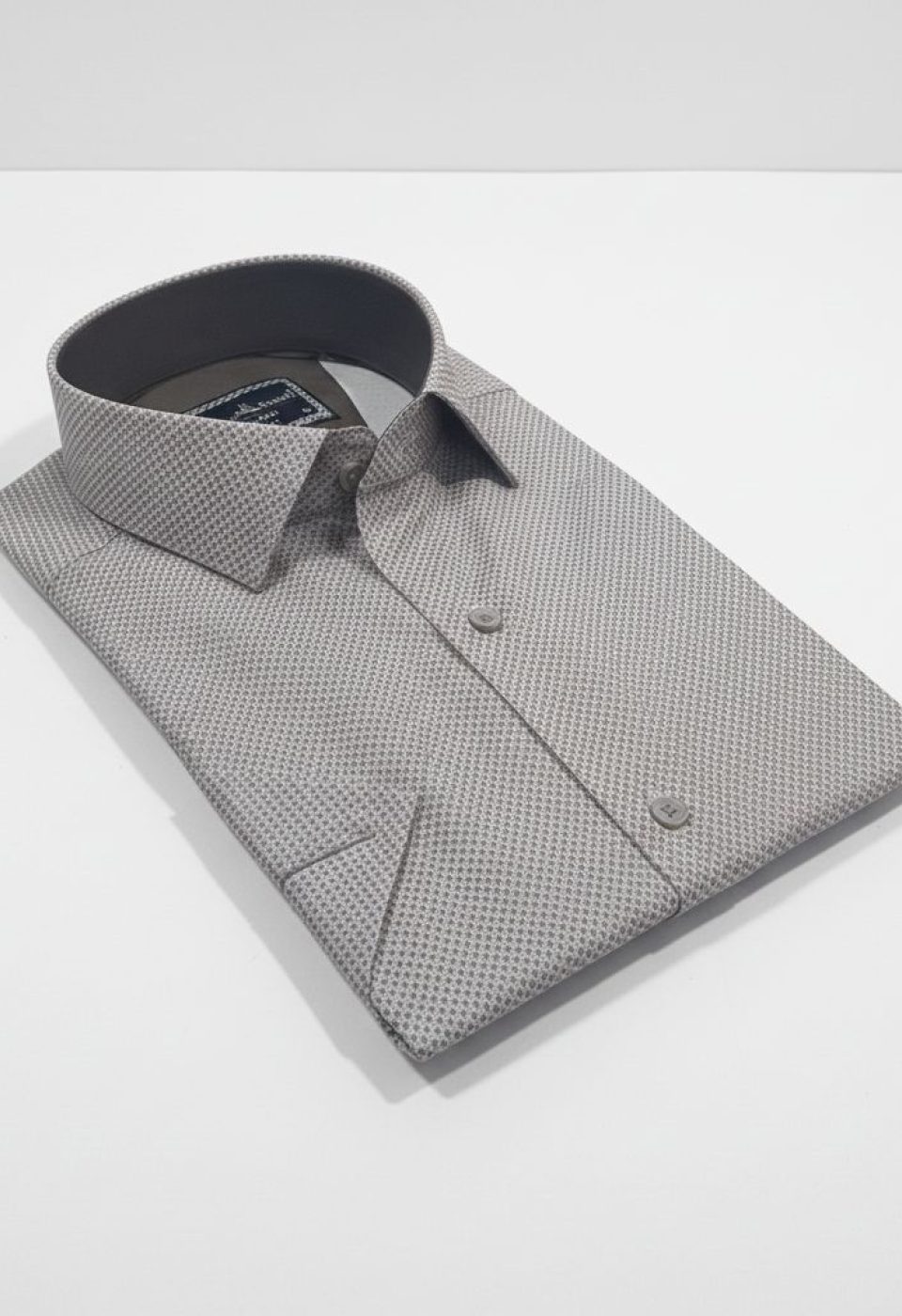 Slim Fit Kısa Kol Desenli Saten Erkek Gömlek 3GMK312787003 - Giovanni Fratelli