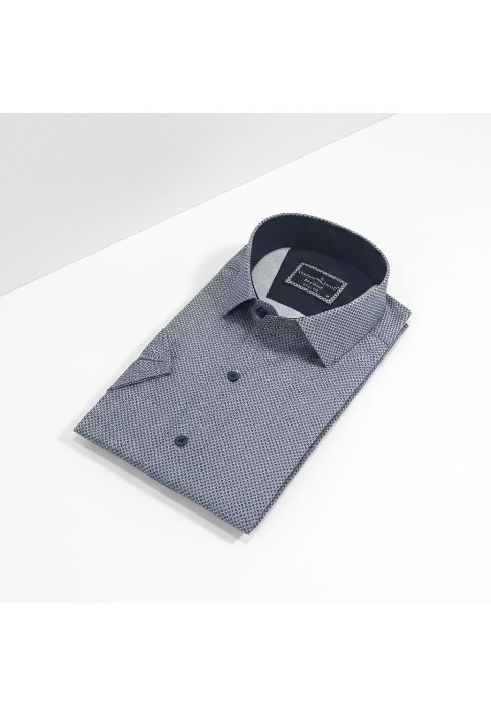 Slim Fit Kısa Kol Desenli Saten Erkek Gömlek 3GMK312787004 - Giovanni Fratelli