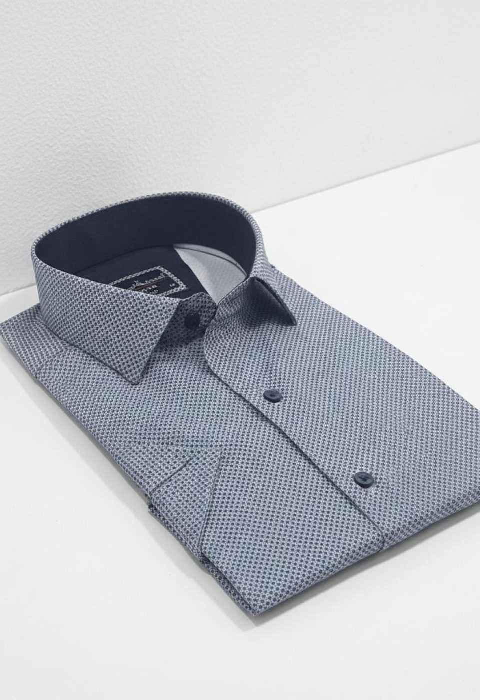 Slim Fit Kısa Kol Desenli Saten Erkek Gömlek 3GMK312787004 - Giovanni Fratelli
