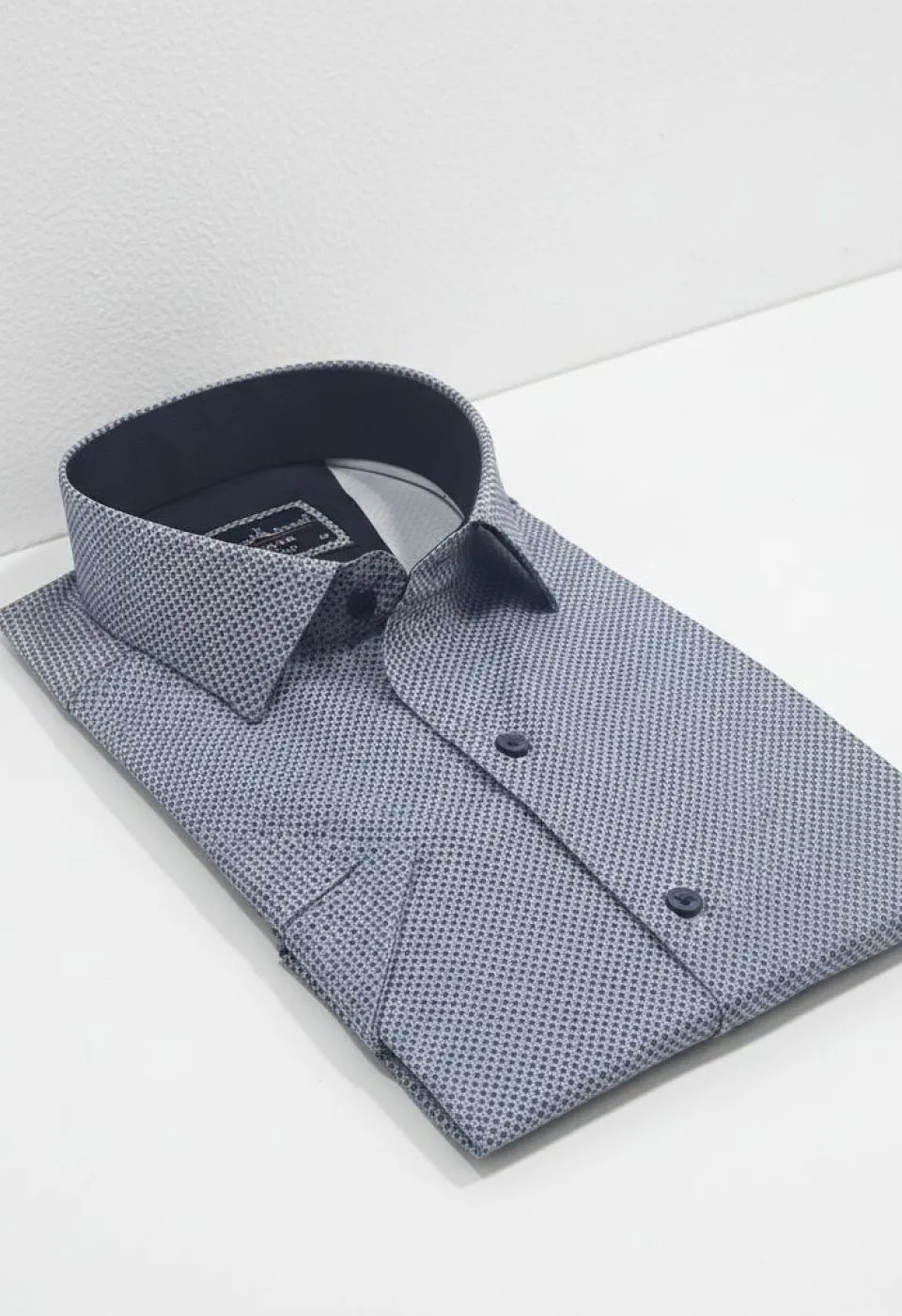 Slim Fit Kısa Kol Desenli Saten Erkek Gömlek 3GMK312787004 - Giovanni Fratelli