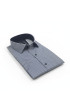 Slim Fit Kısa Kol Desenli Saten Erkek Gömlek 3GMK312787004