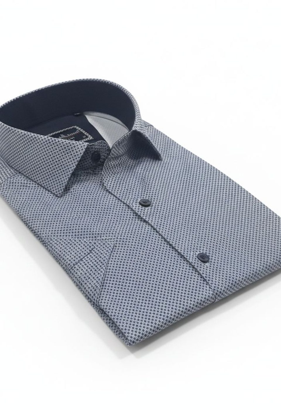 Slim Fit Kısa Kol Desenli Saten Erkek Gömlek 3GMK312787004 - Giovanni Fratelli