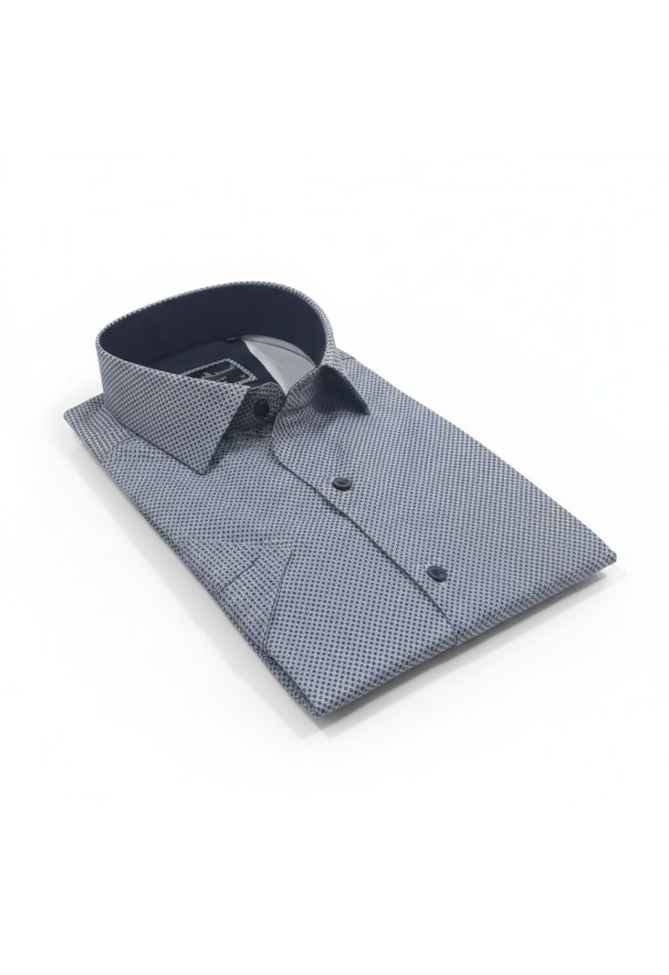 Slim Fit Kısa Kol Desenli Saten Erkek Gömlek 3GMK312787004 - Giovanni Fratelli