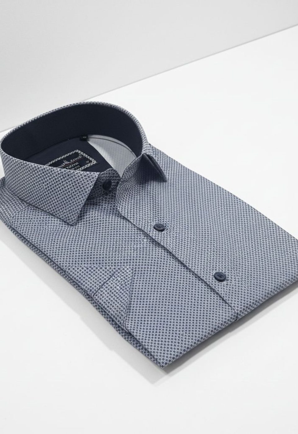 Slim Fit Kısa Kol Desenli Saten Erkek Gömlek 3GMK312787004 - Giovanni Fratelli