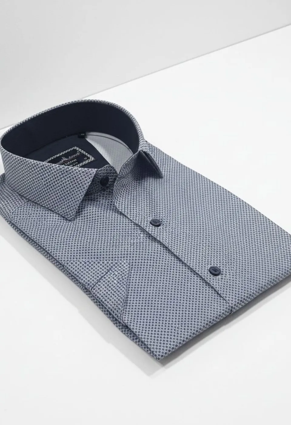 Slim Fit Kısa Kol Desenli Saten Erkek Gömlek 3GMK312787004 - Giovanni Fratelli