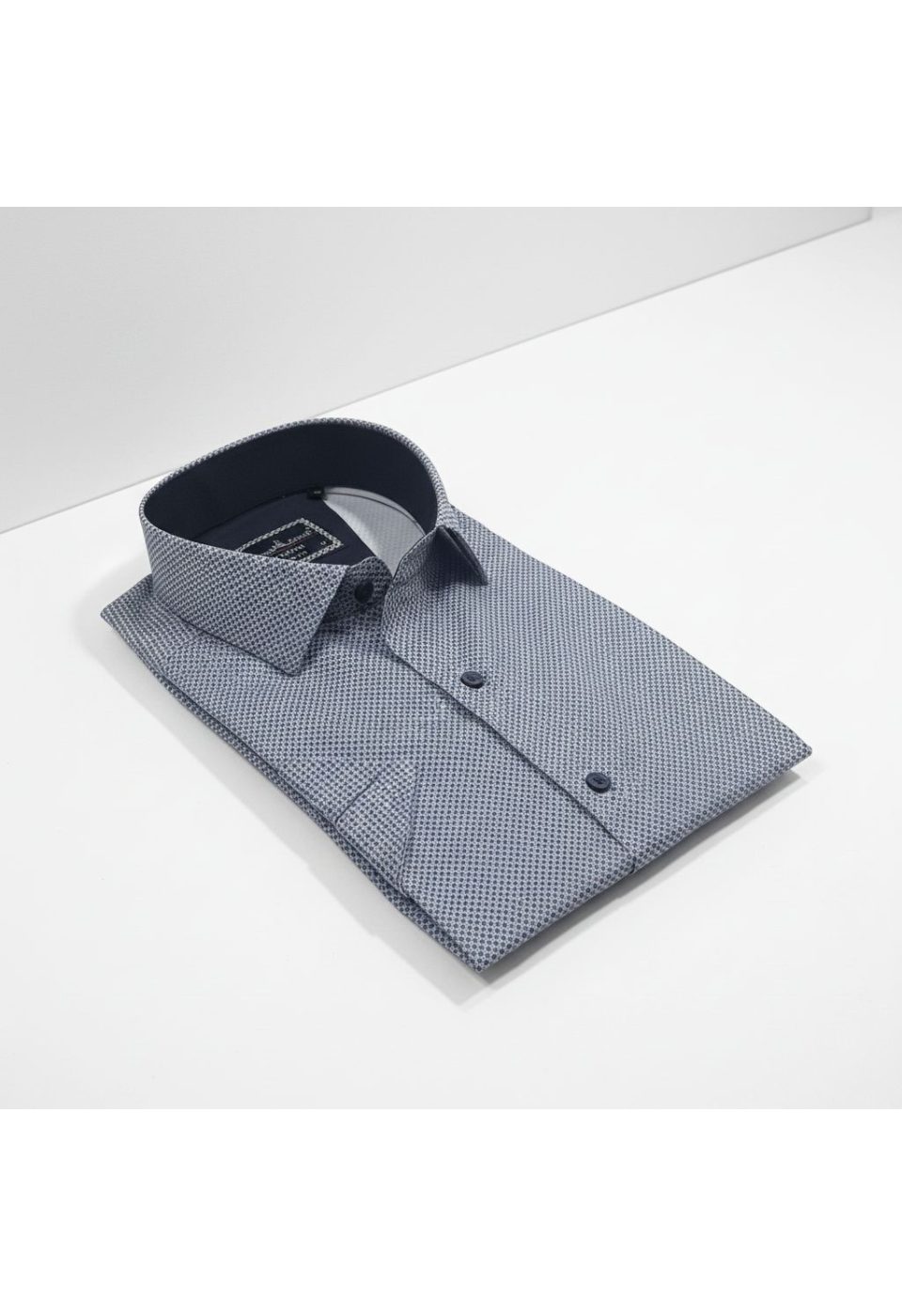 Slim Fit Kısa Kol Desenli Saten Erkek Gömlek 3GMK312787004 - Giovanni Fratelli
