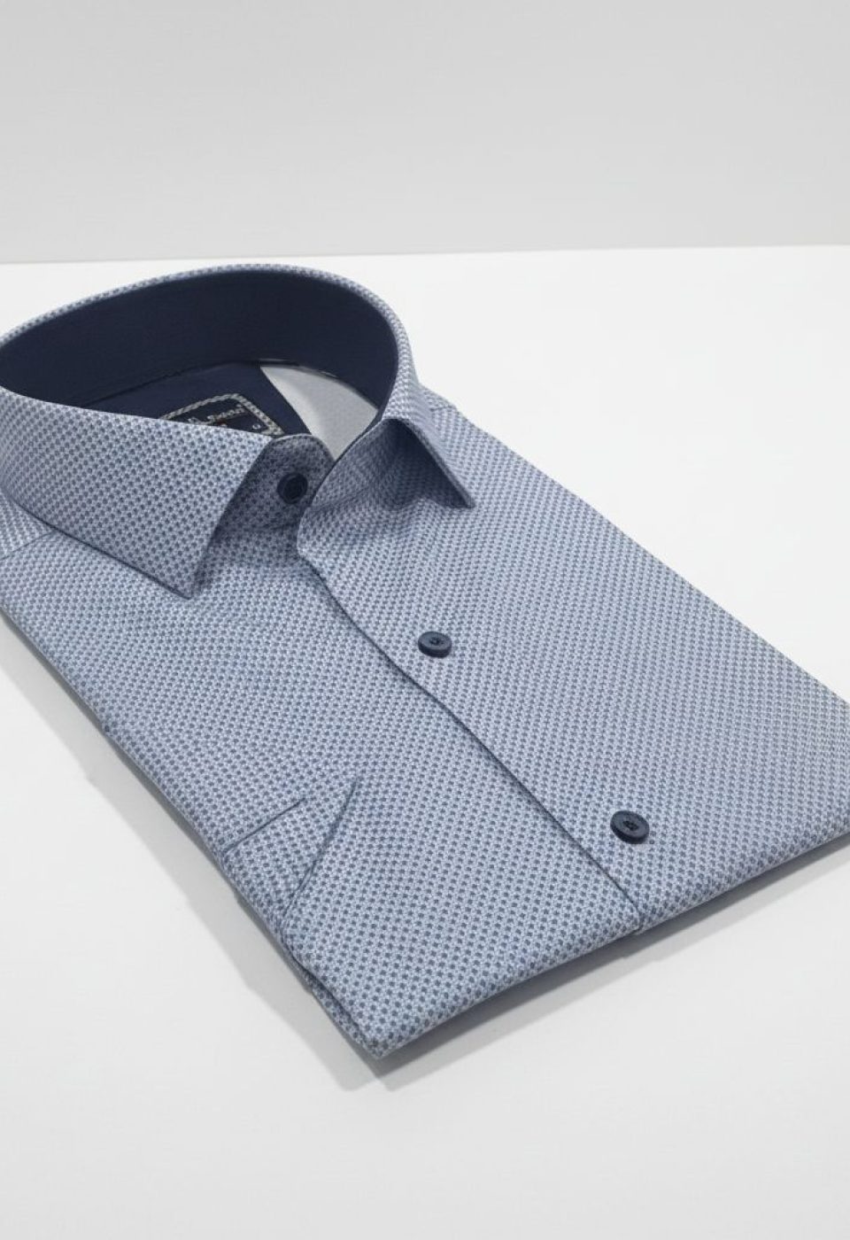 Slim Fit Kısa Kol Desenli Saten Erkek Gömlek 3GMK312787005 - Giovanni Fratelli