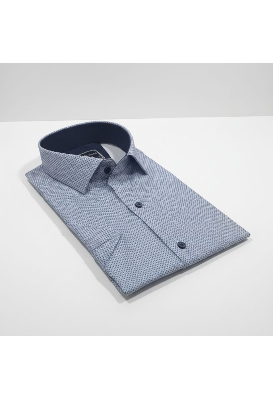 Slim Fit Kısa Kol Desenli Saten Erkek Gömlek 3GMK312787005 - Giovanni Fratelli