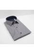 Slim Fit Kısa Kol Desenli Saten Erkek Gömlek 3GMK312787006