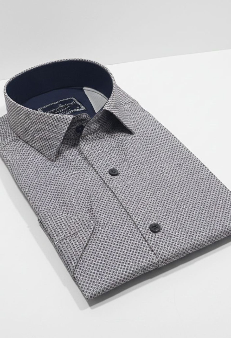 Slim Fit Kısa Kol Desenli Saten Erkek Gömlek 3GMK312787006 - Giovanni Fratelli