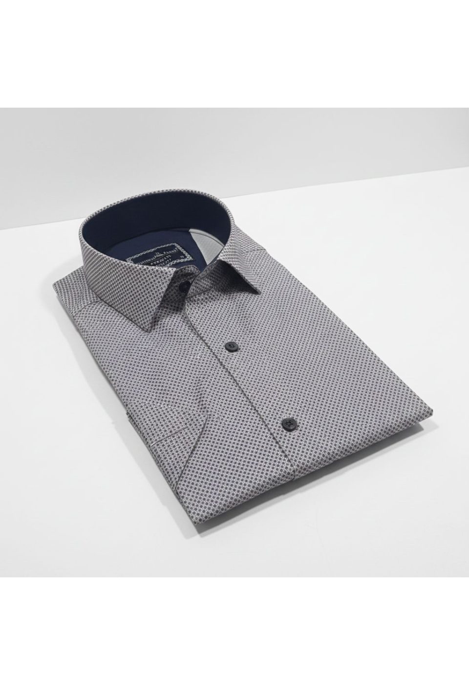 Slim Fit Kısa Kol Desenli Saten Erkek Gömlek 3GMK312787006 - Giovanni Fratelli