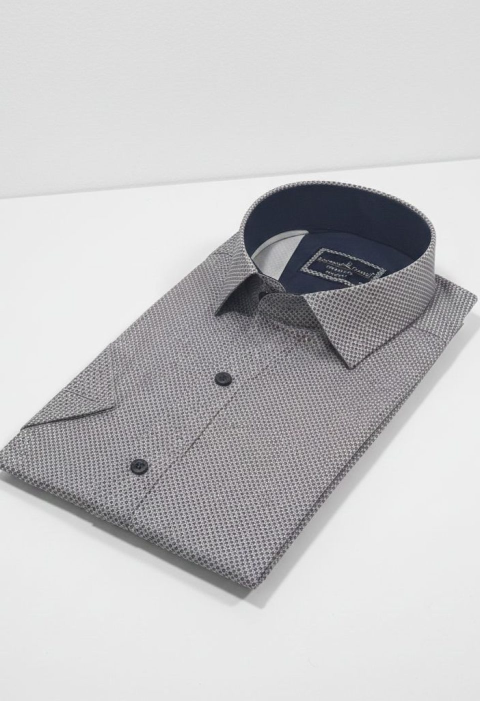 Slim Fit Kısa Kol Desenli Saten Erkek Gömlek 3GMK312787006 - Giovanni Fratelli