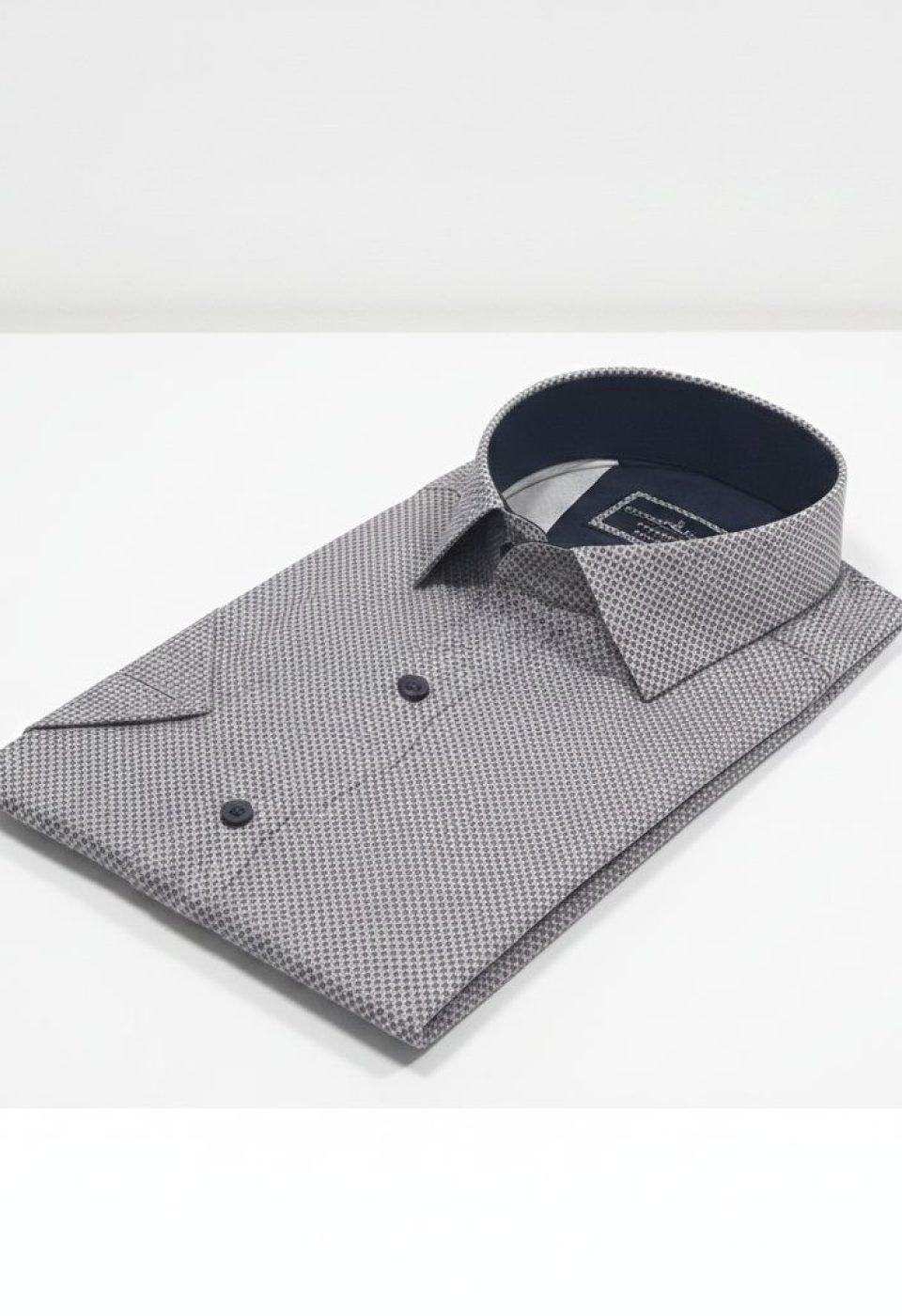 Slim Fit Kısa Kol Desenli Saten Erkek Gömlek 3GMK312787006 - Giovanni Fratelli