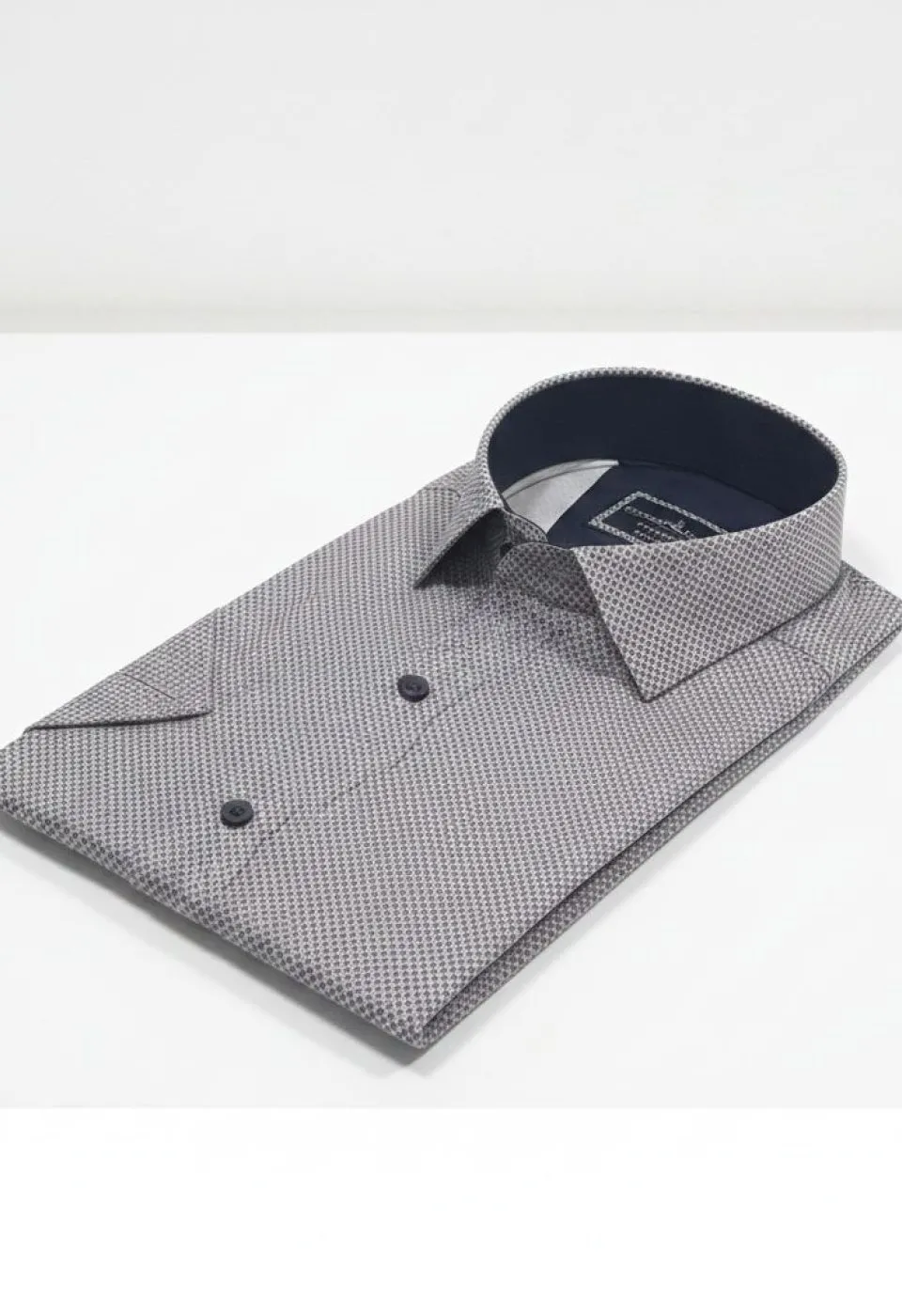 Slim Fit Kısa Kol Desenli Saten Erkek Gömlek 3GMK312787006 - Giovanni Fratelli