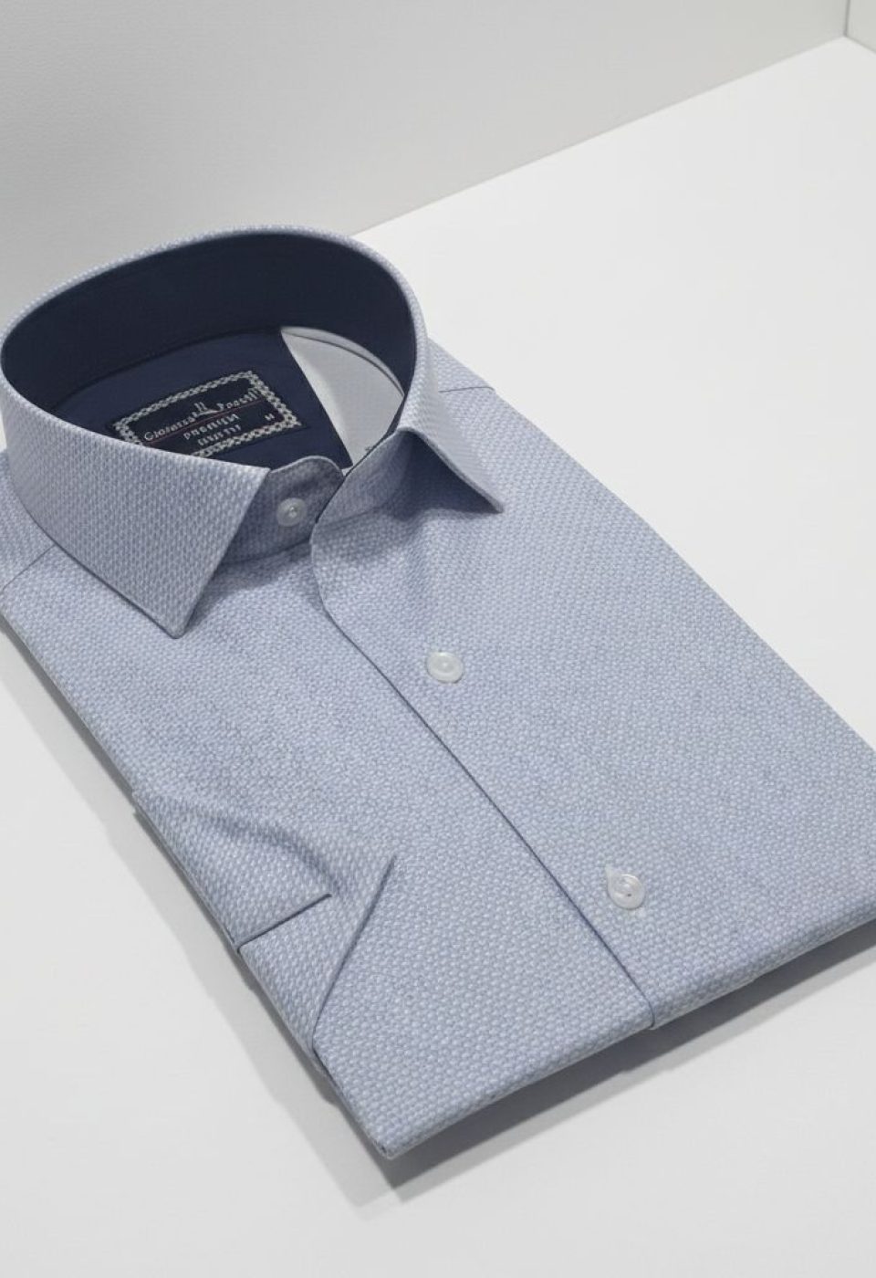 2788 CR K SATIN 001 Slim Fit Kısa Kol Desenli Saten Erkek Gömlek 3GMK312788001 - Giovanni Fratelli