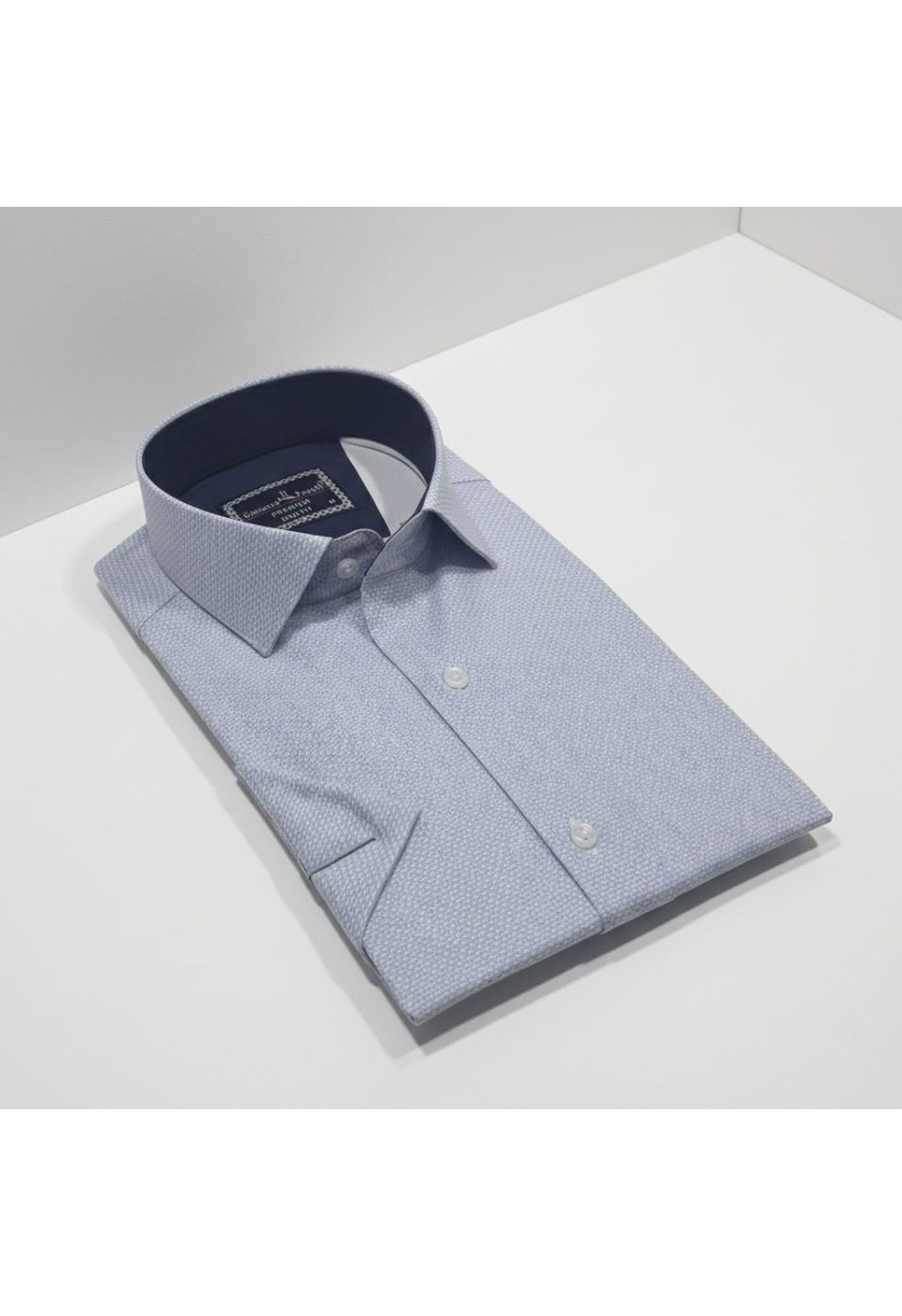 2788 CR K SATIN 001 Slim Fit Kısa Kol Desenli Saten Erkek Gömlek 3GMK312788001 - Giovanni Fratelli