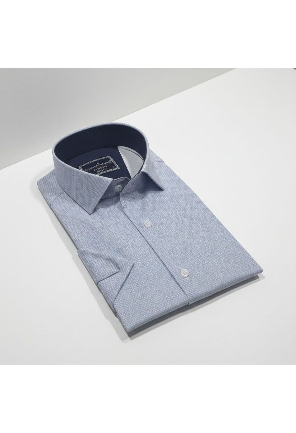 2788 CR K SATIN 001 Slim Fit Kısa Kol Desenli Saten Erkek Gömlek 3GMK312788001 - Giovanni Fratelli