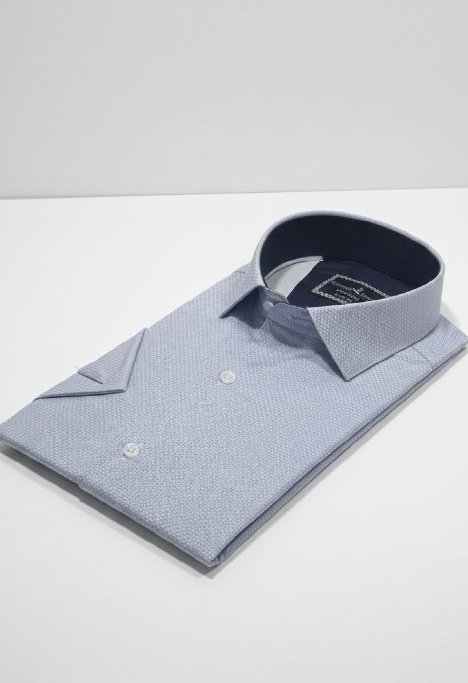 2788 CR K SATIN 001 Slim Fit Kısa Kol Desenli Saten Erkek Gömlek 3GMK312788001 - Giovanni Fratelli