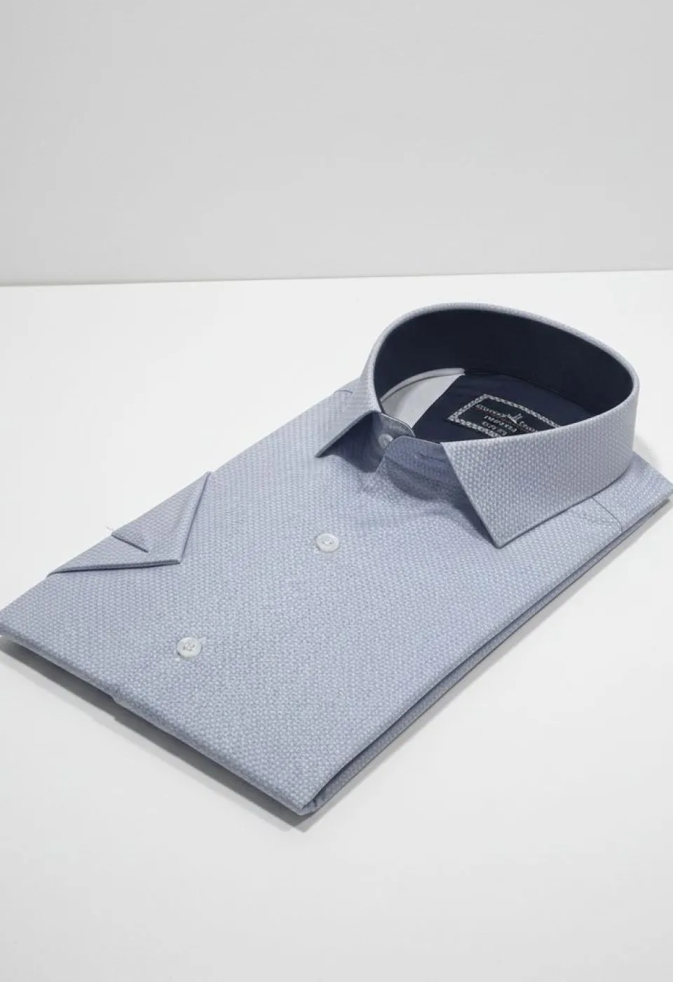 Slim Fit Kısa Kol Desenli Saten Erkek Gömlek 3GMK312788001 - Giovanni Fratelli