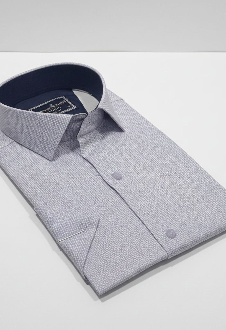 2788 CR K SATIN 002 Slim Fit Kısa Kol Desenli Saten Erkek Gömlek 3GMK312788002 - Giovanni Fratelli