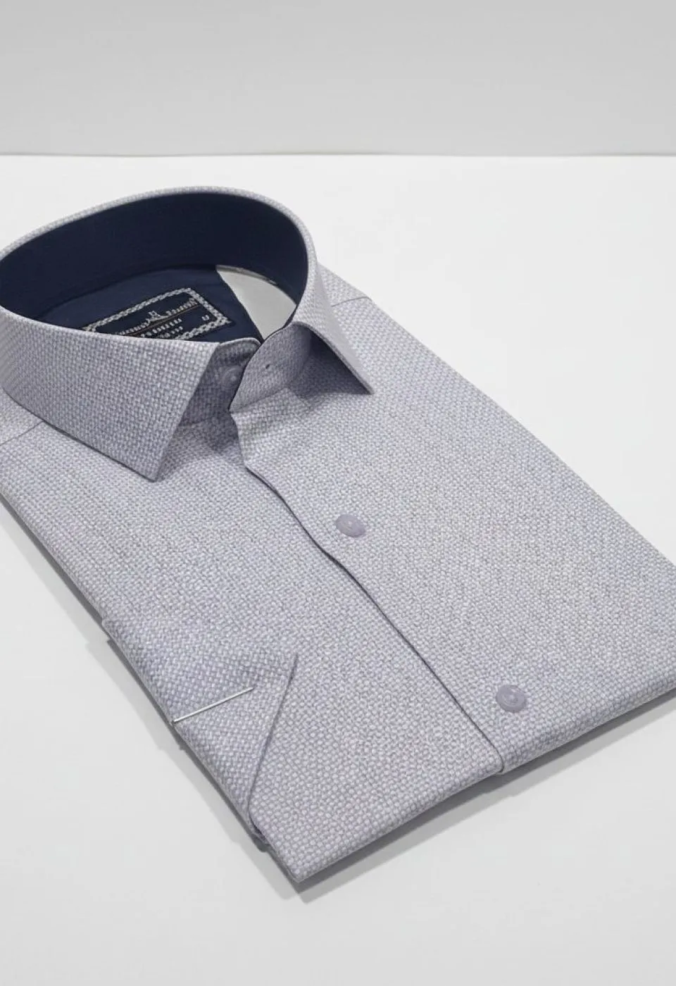 Slim Fit Kısa Kol Desenli Saten Erkek Gömlek 3GMK312788002 - Giovanni Fratelli