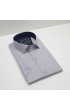 Slim Fit Kısa Kol Desenli Saten Erkek Gömlek 3GMK312788002