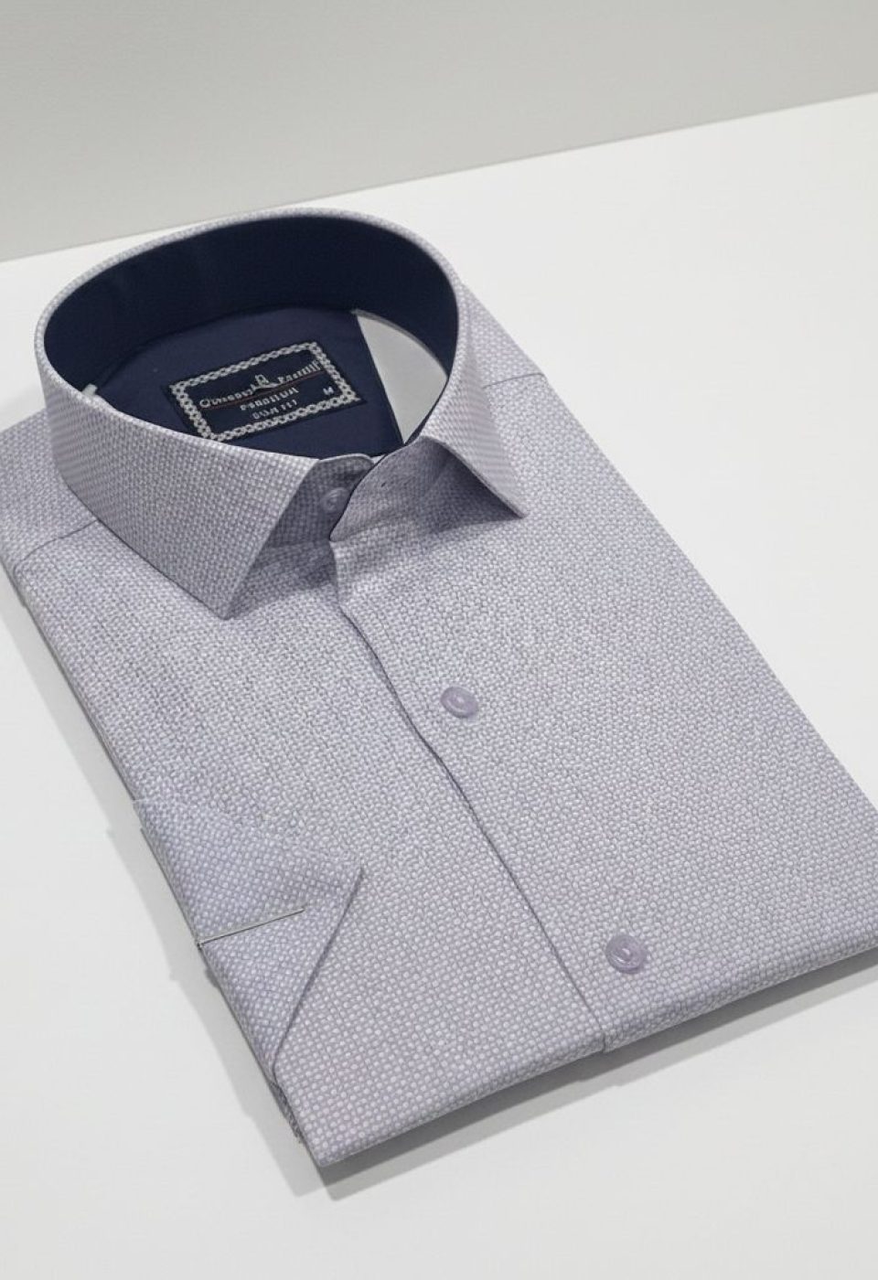 2788 CR K SATIN 002 Slim Fit Kısa Kol Desenli Saten Erkek Gömlek 3GMK312788002 - Giovanni Fratelli