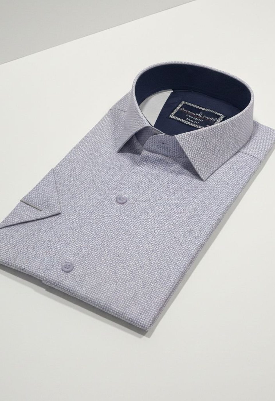 2788 CR K SATIN 002 Slim Fit Kısa Kol Desenli Saten Erkek Gömlek 3GMK312788002 - Giovanni Fratelli