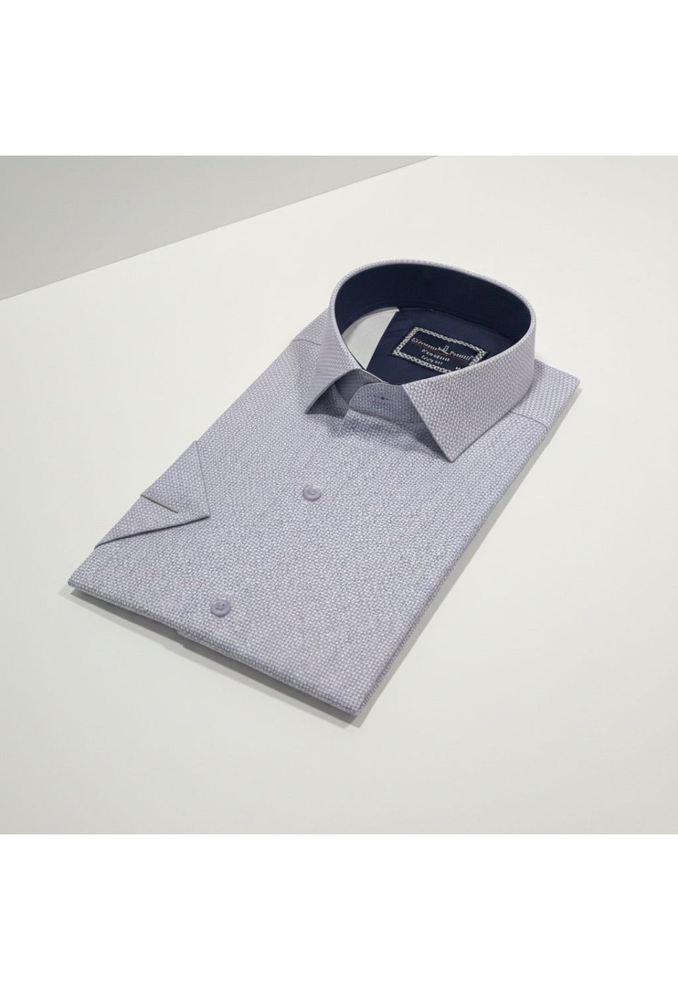 2788 CR K SATIN 002 Slim Fit Kısa Kol Desenli Saten Erkek Gömlek 3GMK312788002 - Giovanni Fratelli