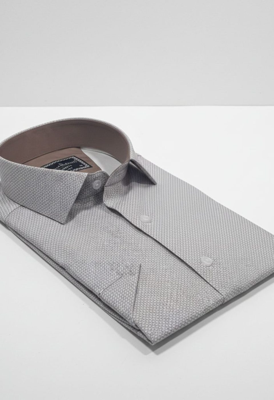 Slim Fit Kısa Kol Desenli Saten Erkek Gömlek 3GMK312788003 Slim Fit Kısa Kol Desenli Saten Erkek Gömlek 3GMK312788003