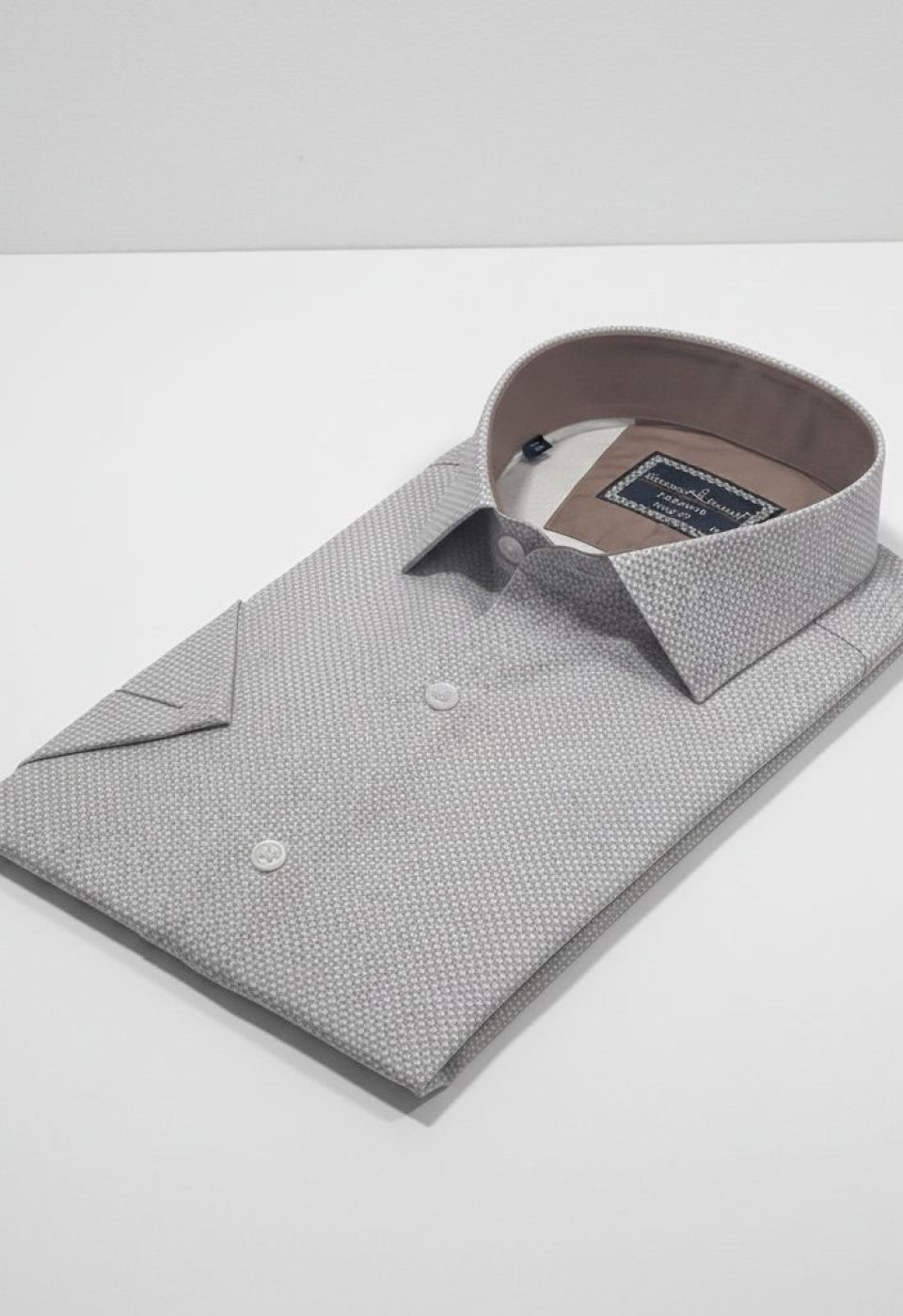 2788 CR K SATIN 003 Slim Fit Kısa Kol Desenli Saten Erkek Gömlek 3GMK312788003 - Giovanni Fratelli