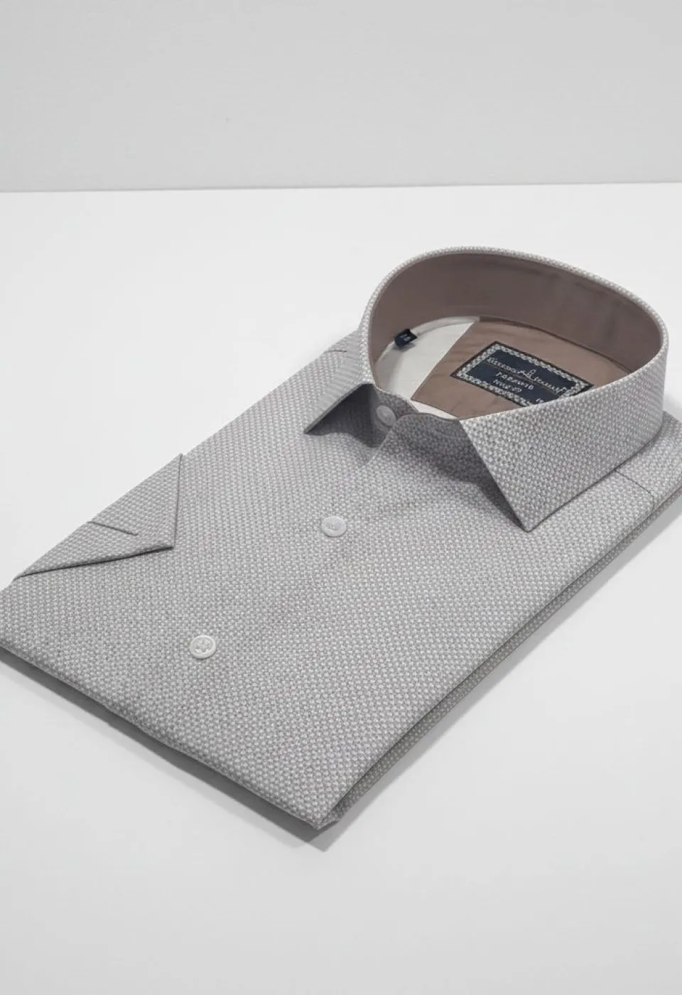 Slim Fit Kısa Kol Desenli Saten Erkek Gömlek 3GMK312788003 - Giovanni Fratelli