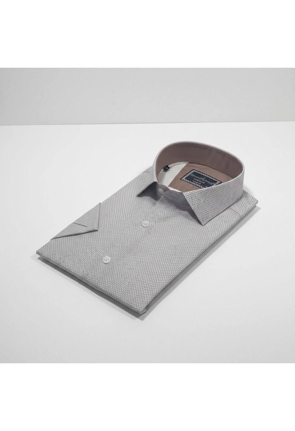 2788 CR K SATIN 003 Slim Fit Kısa Kol Desenli Saten Erkek Gömlek 3GMK312788003 - Giovanni Fratelli