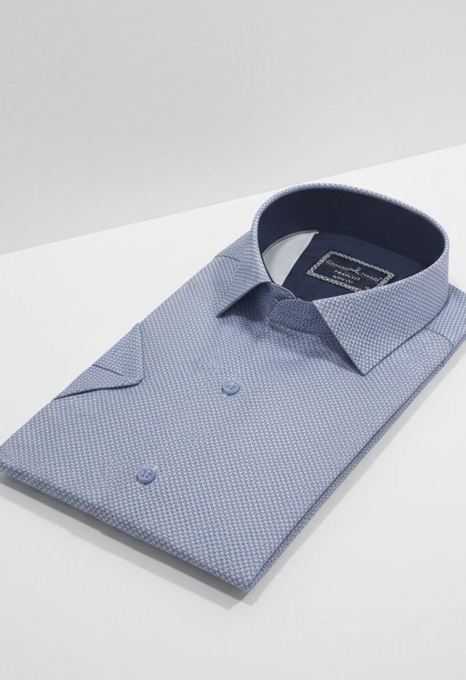 2788 CR K SATIN 004 Slim Fit Kısa Kol Desenli Saten Erkek Gömlek 3GMK312788004 - Giovanni Fratelli