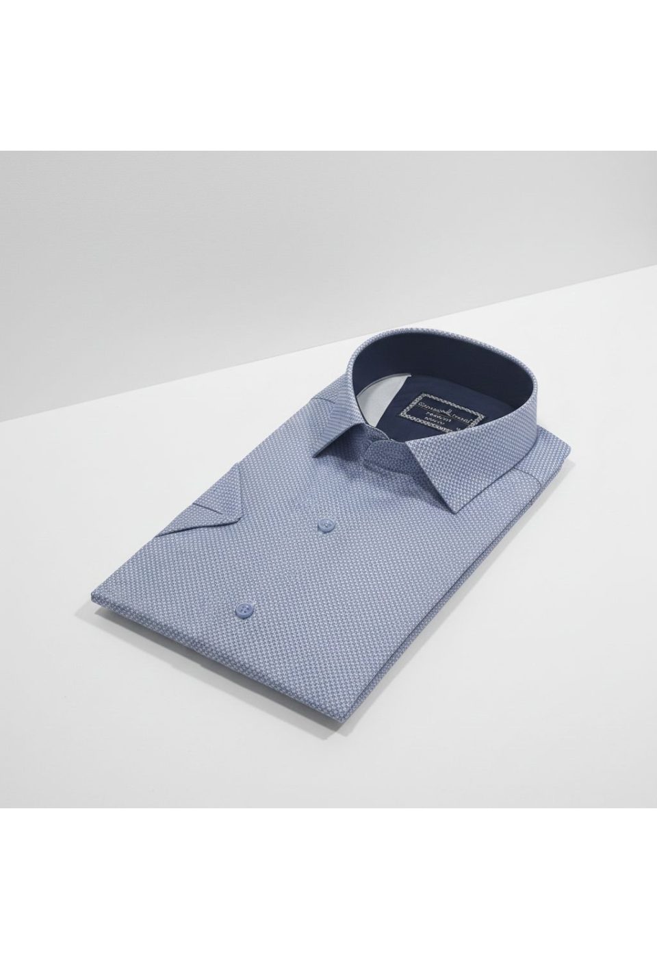 2788 CR K SATIN 004 Slim Fit Kısa Kol Desenli Saten Erkek Gömlek 3GMK312788004 - Giovanni Fratelli