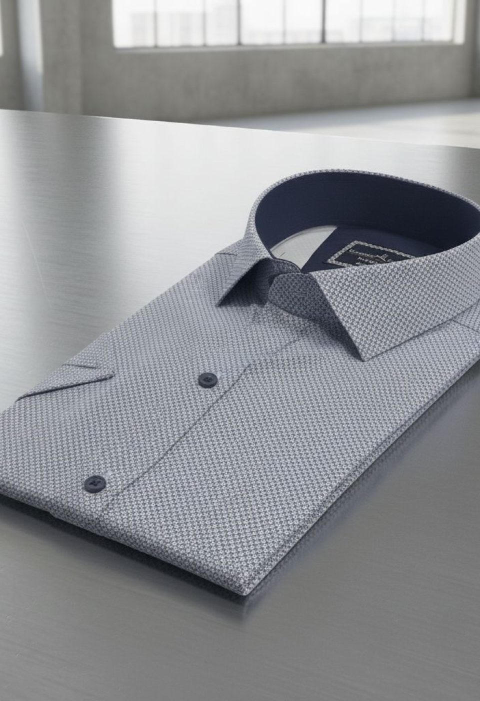 Slim Fit Kısa Kol Desenli Saten Erkek Gömlek 3GMK312788005 - Giovanni Fratelli