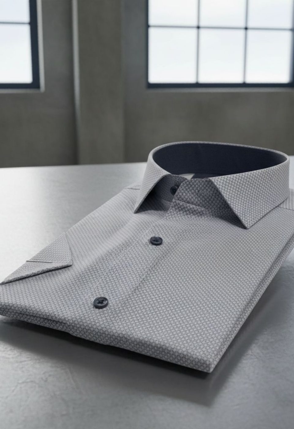 2788 CR K SATIN 006 Slim Fit Kısa Kol Desenli Saten Erkek Gömlek 3GMK312788006 - Giovanni Fratelli