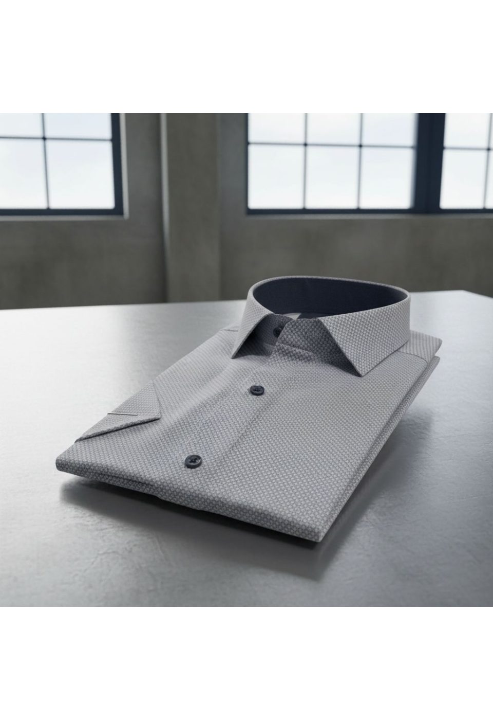 2788 CR K SATIN 006 Slim Fit Kısa Kol Desenli Saten Erkek Gömlek 3GMK312788006 - Giovanni Fratelli