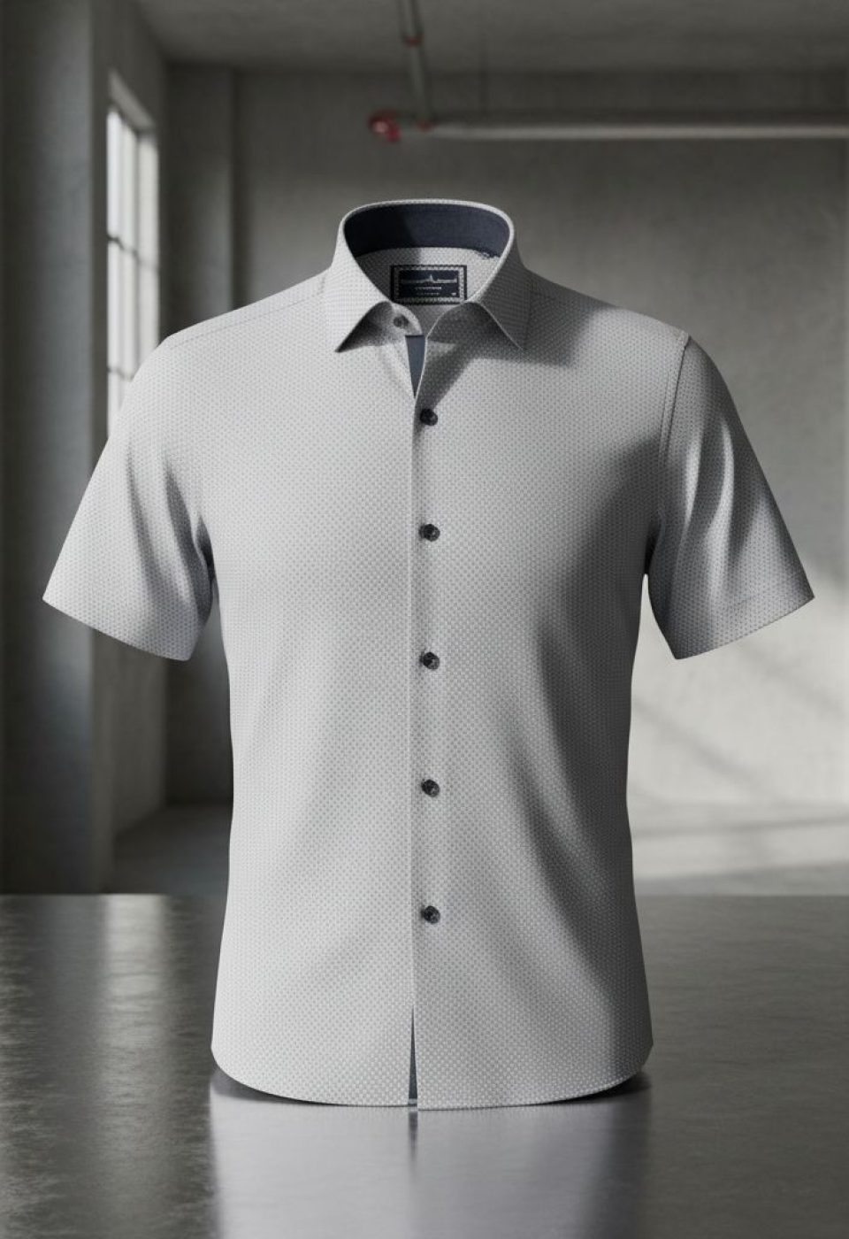 2788 CR K SATIN 006 Slim Fit Kısa Kol Desenli Saten Erkek Gömlek 3GMK312788006 - Giovanni Fratelli