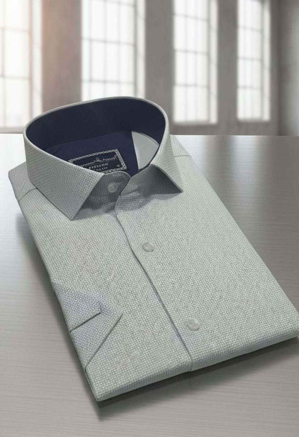 2788 CR K SATIN 008 Slim Fit Kısa Kol Desenli Saten Erkek Gömlek 3GMK312788008 - Giovanni Fratelli