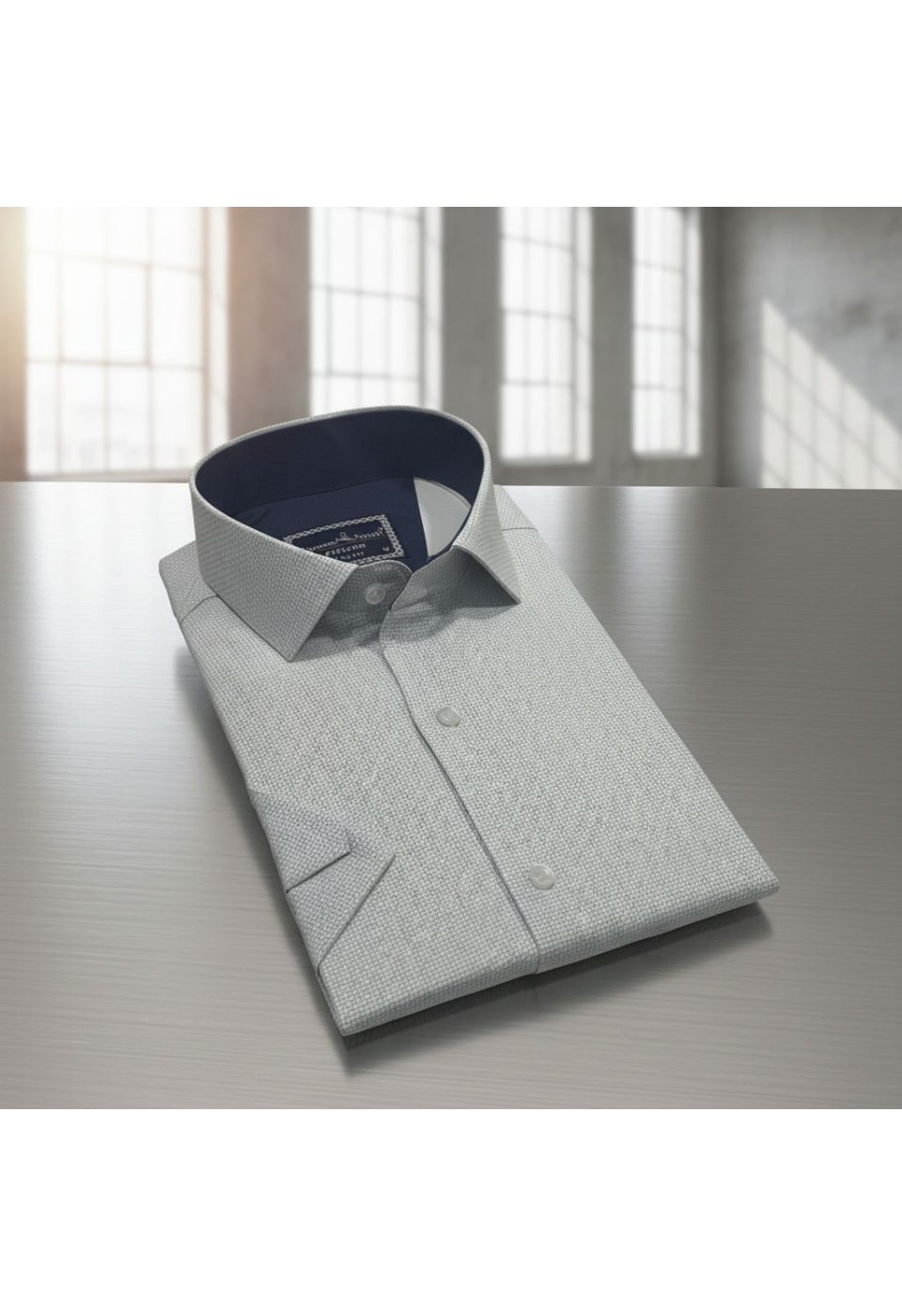 2788 CR K SATIN 008 Slim Fit Kısa Kol Desenli Saten Erkek Gömlek 3GMK312788008 - Giovanni Fratelli