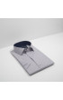 Slim Fit Kısa Kol Desenli Saten Erkek Gömlek 3GMK312788010