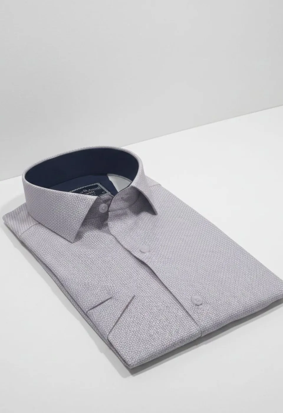 Slim Fit Kısa Kol Desenli Saten Erkek Gömlek 3GMK312788010
